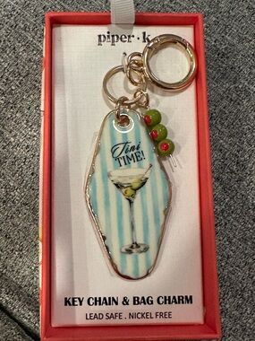 Piper K Tini Time Women’s Keychain Bag Purse Charm NEW
